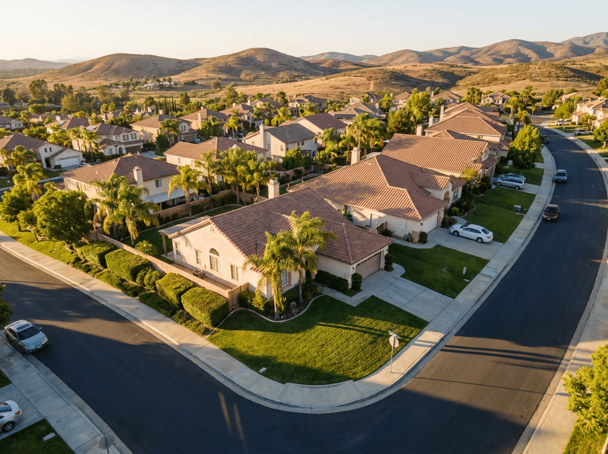 Multiple single-family rental properties in a Temecula California suburban neighborhood